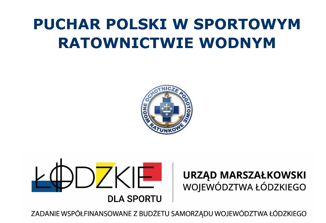 plakat promujacy i informujacy o Puchar Polski w Sportowym Ratownictwie Wodnym